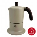 Cafetière italienne sable / marron 3 tasses TOUS FEUX ANG3IND1104 - ANGELINA MADE IN ITALY