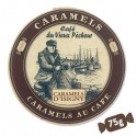 Boîte ronde bois Caramels au café 75g - CAFÉ DU VIEUX PÊCHEUR