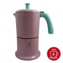 Cafetière italienne rose / tiffany 6 tasses TOUS FEUX ANG6IND0801 - ANGELINA