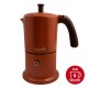 Cafetière italienne orange / marron 6 tasses TOUS FEUX ANG6IND1004 - ANGELINA
