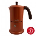 Cafetière italienne orange / marron 6 tasses TOUS FEUX ANG6IND1004 - ANGELINA