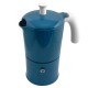 Cafetière italienne Moka classique Bleu / Blanc 3 tasses TOUS FEUX SAUF INDUCTION ANG30502 - ANGELINA