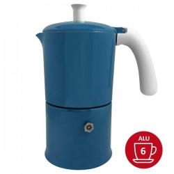 Cafetière italienne Moka classique Bleu / Blanc 3 tasses TOUS FEUX SAUF INDUCTION ANG30502 - ANGELINA