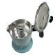 Cafetière italienne bleu clair / noir 3 tasses TOUS FEUX ANG3IND0903 - ANGELINA