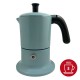 Cafetière italienne bleu clair / noir 3 tasses TOUS FEUX ANG3IND0903 - ANGELINA