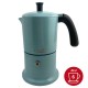 Cafetière italienne bleu clair / noir 3 tasses TOUS FEUX ANG6IND0903 - ANGELINA