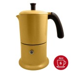 Cafetière italienne moutarde / marron 6 tasses TOUS FEUX ANG6IND1304 - ANGELINA