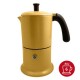 Cafetière italienne moutarde / marron 6 tasses TOUS FEUX ANG6IND1304 - ANGELINA
