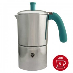 Cafetière italienne Moka classique Aluminium / Tiffany 6 tasses TOUS FEUX SAUF INDUCTION ANG60001 - ANGELINA MADE IN ITALY