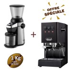 Offre spéciale machine à café expresso CLASSIC E24 Cherry Red + moulin à café MD15 - GAGGIA + 1 Kg de café OFFERT