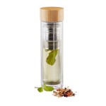 Theière 500 ml bambou et verre double paroi + 50 g infusion CHOCORANGE