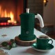 Cafetière italienne vert / blanc 3 tasses TOUS FEUX ANG3INDXMASGREEN - ANGELINA MADE IN ITALY