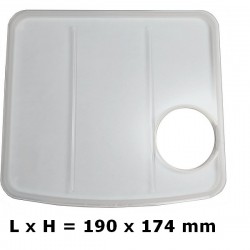 Couvercle de bac à grain transparent avec joint silicone GAGGIA SAECO 996530007467 / 421941216281