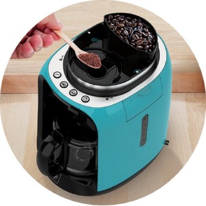 Cafetière filtre café grain ou moulu Grindy + 500g de café ...