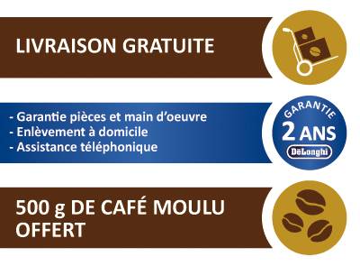 Cafetière filtre CLESSIDRA ICM17210 - DELONGHI + 500g de café offert -  MAPALGA CAFES